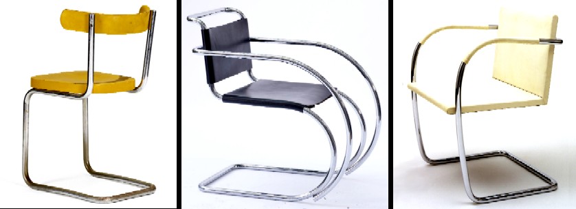 Mart Stam and Mies van der Rohe Chairs